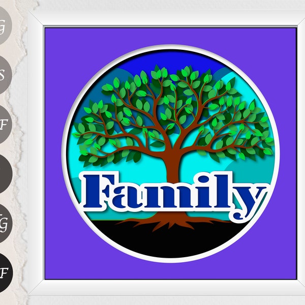 3d Family Shadow Box SVG, 3D Tree of Life Light Box SVG for Cricut and Silhouette 3d Family Shadow Box SVG, 3D Tree of Life Light Box SVG for Cricut and Silhouette
