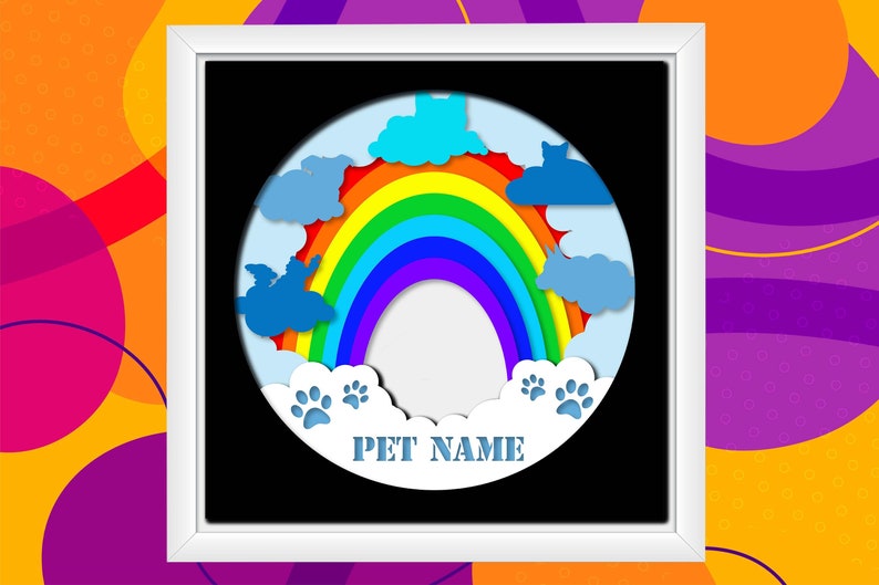 Pet Memorial Shadow Box SVG Custom Personalized Dog and Cat Etsy