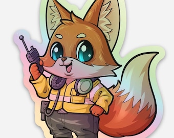 Maintainer Red Fox Holographic Sticker