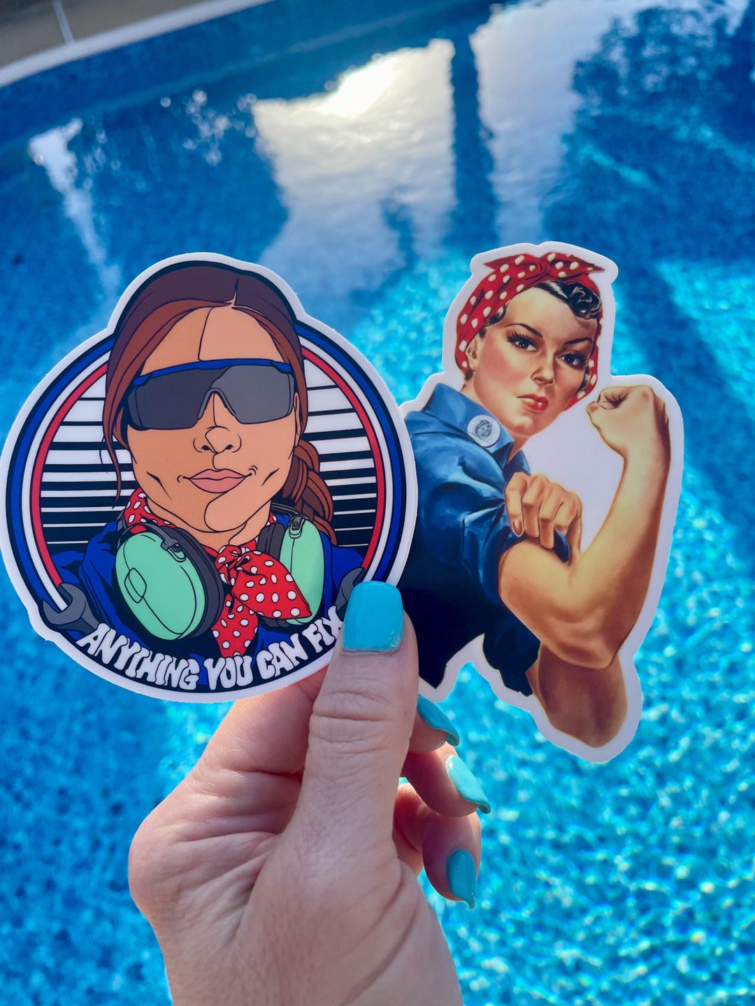 Two Pack Sticker Rosie the Riveter & Maintenance (2-pack) Stickers - Etsy