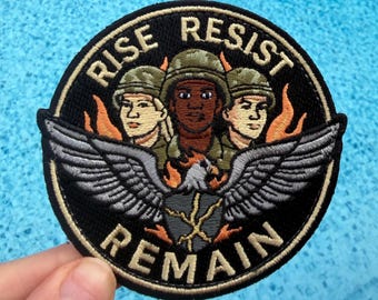 Rise, Resist, Remain Women's military patch