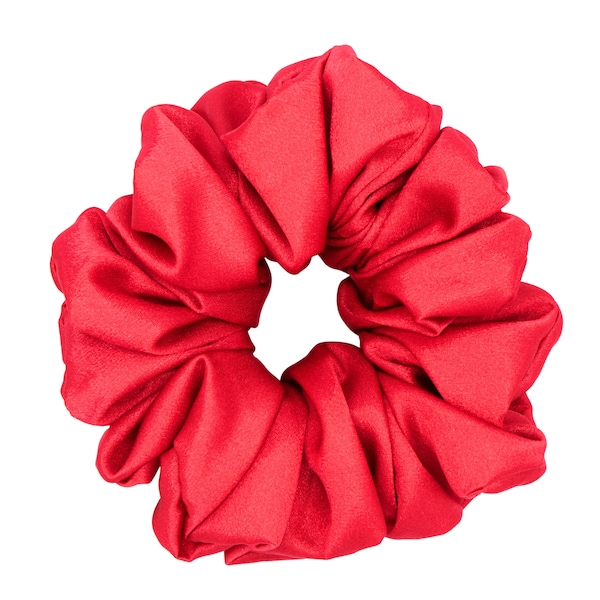 Large Red Satin Scrunchie, Handmade Scrunchie, Hair Ties, Ponytail Holder, Gift Ideas, Holiday Party Fashion, Bun Holder, Hair Care, Hair