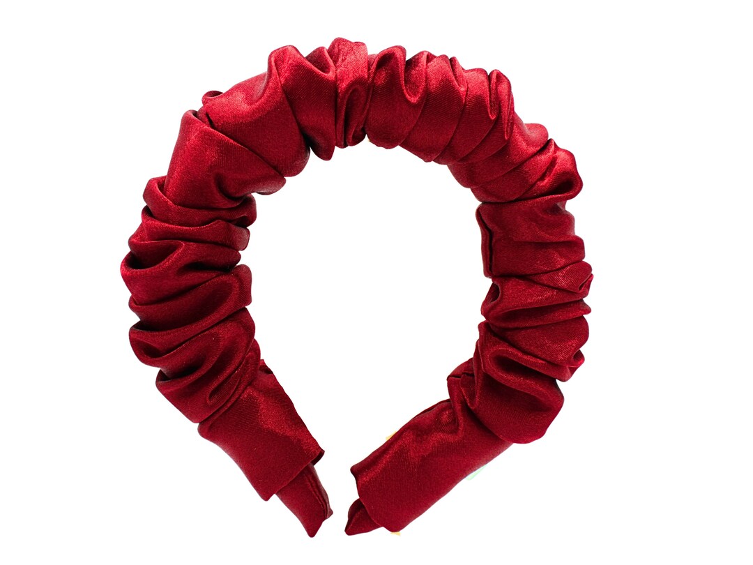 Satin Ruched Headband, Handmade Headbands, Satin Headbands, Cute