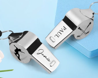 Personalized Stainless Steel Whistle: Engraved Coach Gift
