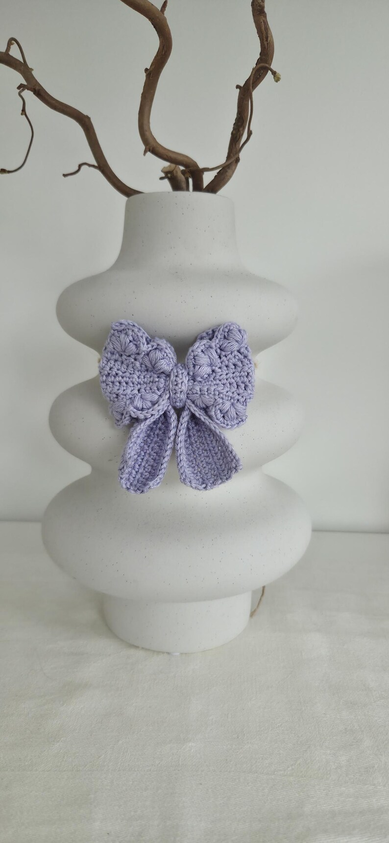 Bow Crochet Pattern US, German, Italian and Swedish terms / Rosetter virkmönster / Fiocco /Schleife image 11