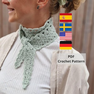 Scarf SAGA Crochet PATTERN /shawl/ Virkmönster Scarf halsduk /Schal Deutsch