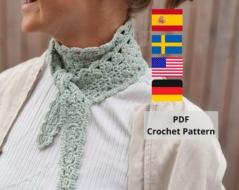 Scarf SAGA Crochet PATTERN /shawl/ Virkmönster Scarf halsduk /Schal Deutsch