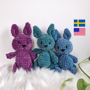 PDF Crochet pattern Isa the bunny / PDF virkmönster gose-kaninen Isa (Se & US terms Only)