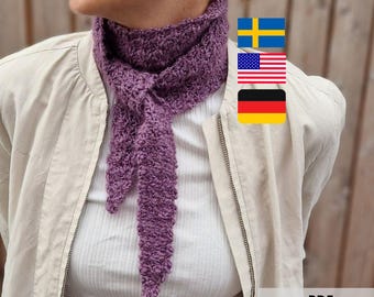 Scarf JUNI Crochet PATTERN /shawl/ Virkmönster JUNI halsduk