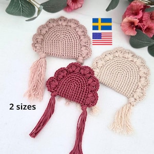 Crochet Rainbow Ornament/Rattle/Trivet Pattern (PDF) / Virkmönster regnbåge (ALEA)