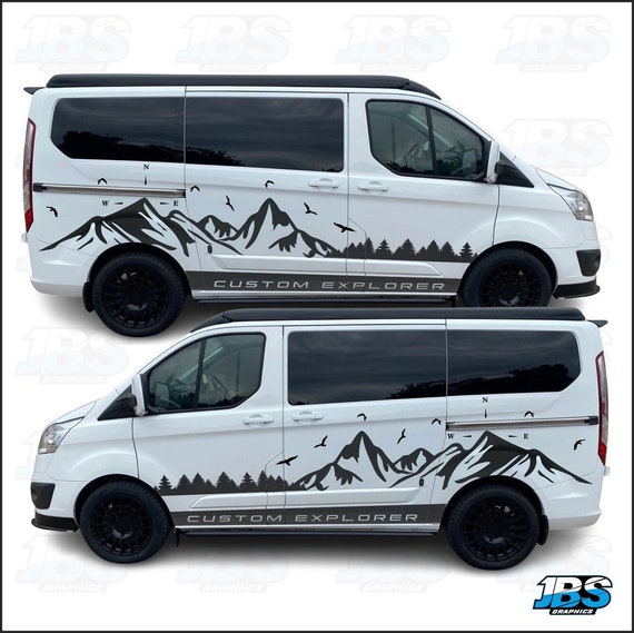 FITS Ford Transit Custom Camper Explorer Sides Mountain Trees