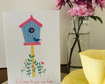 New Home / Greeting Card /  Hand Illustrated / A6 Blank