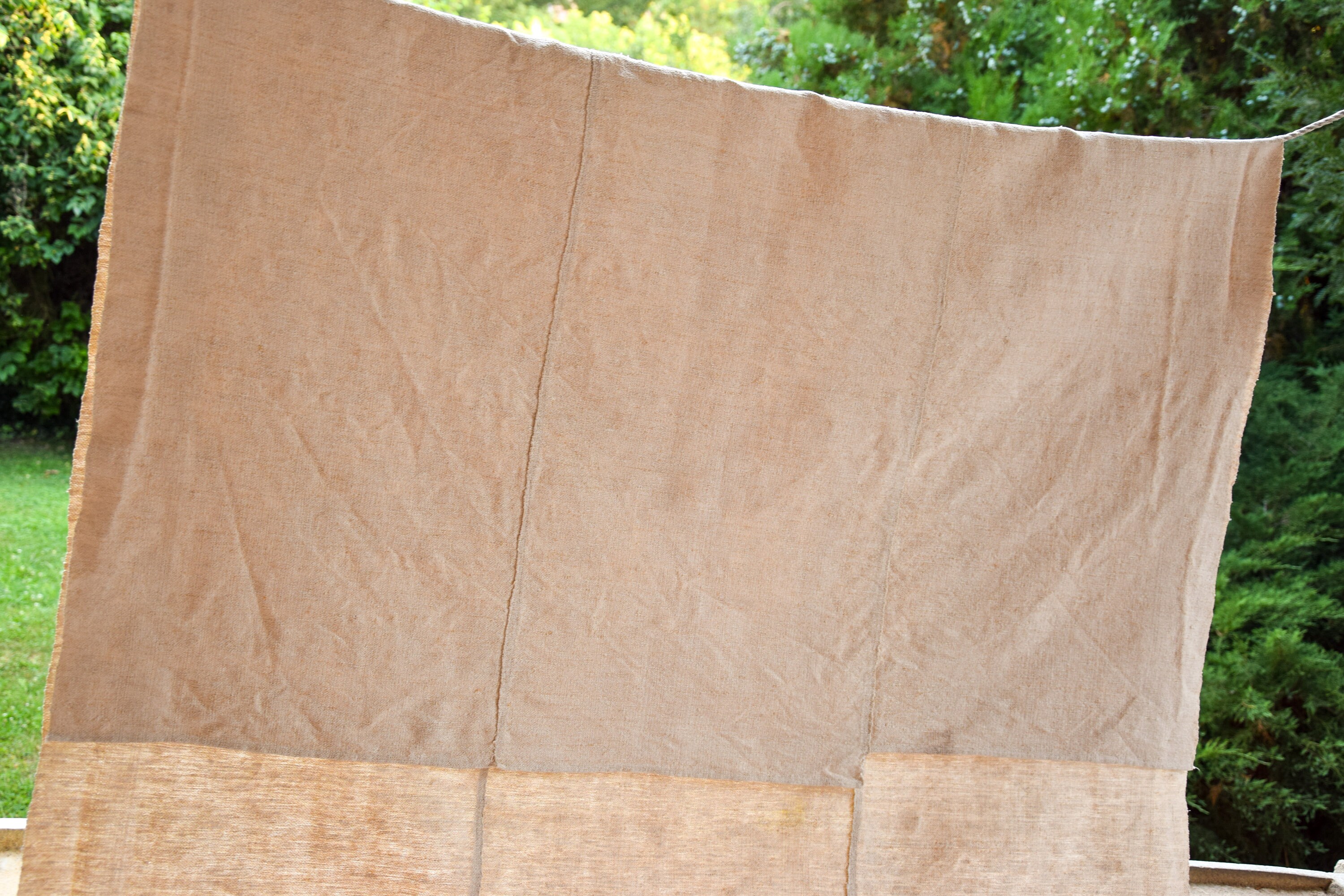 Pure Hemp Heavy Sheet 49x73 Antique Homespun Handloomed Woven