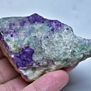 86 Gram Rare Fluorescent , Phosphorescent , Color Change / Tenebrescent Hackmanite with Green Sodalite Specimen