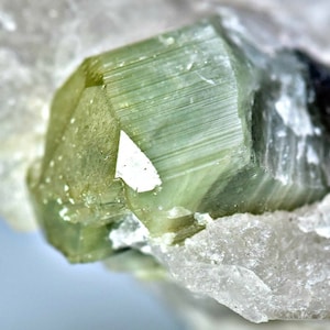 120g Natural Green Tourmaline Crystal with Mica and Albite on Matrix @Afg