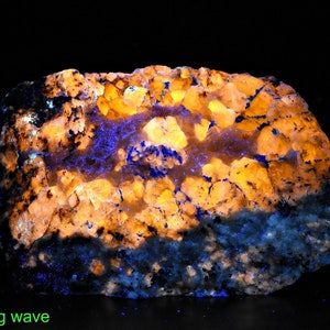 Fluorescent Afghanite Crystals on Matrix - Badakhshan, Afghanistan