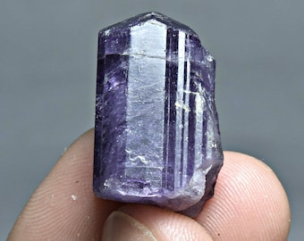 45 CT Well Terminated Fluorescent Violet Purple Scapolite From Afghanistan