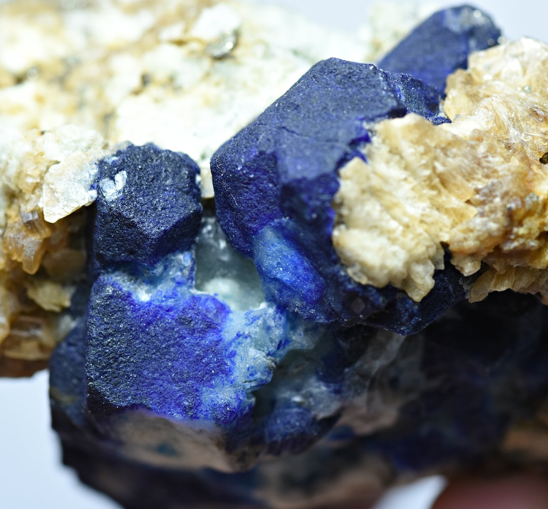 443 Gram Top Quality Rare Lazurite Crystals With Fluorescent Afghanite ...