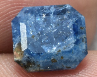 2.95 Carat Top Quality Natural Fluorescent Blue Afghanite Faceted Gemstone