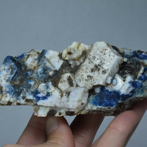 367 Grams Flourescent Sodalite Crystals with Gonardite & Pyrite on Matrix @ Afg