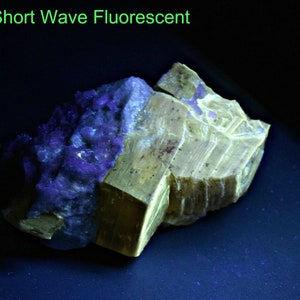 162g Natural Fluorescent Phlogopite Huge Crystals On Calcite Matrix @Afghanistan
