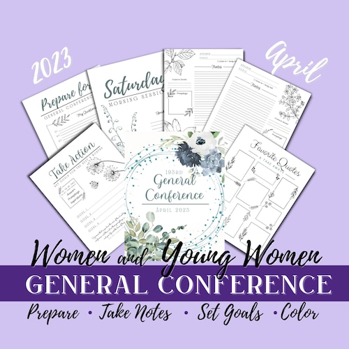 General Conference Activity Packet Sampler Etsy