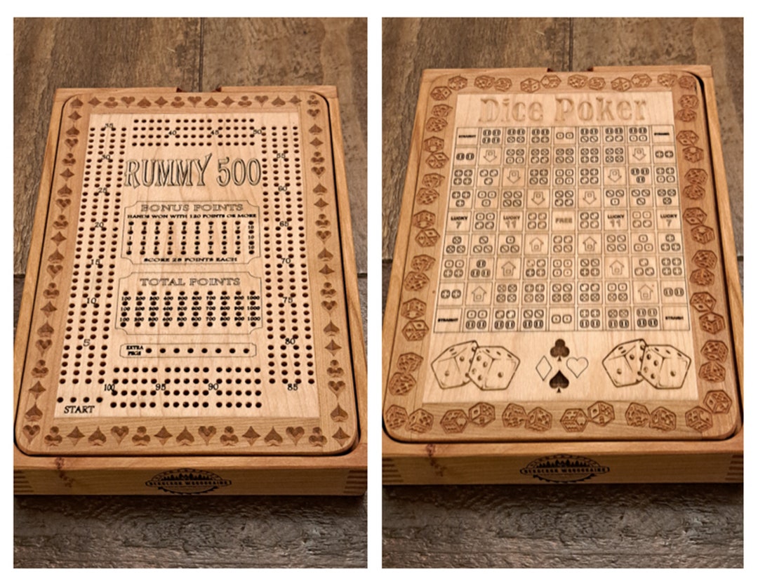 Rummy 500 & Dice Poker Board Game 2 in 1 Board Game Double Etsy