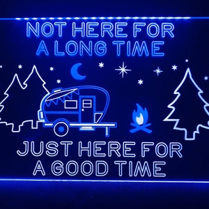 CAMPING Led sign, Personalized camping sign, LED camping sign