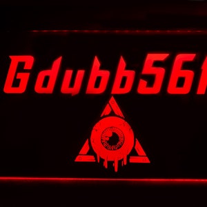 Personalized gamertag, LED signs, hanging sign, Gamertag Neon Sign, Streaming hanging sign, Led Sign, Gaming Tag sign, Light sign