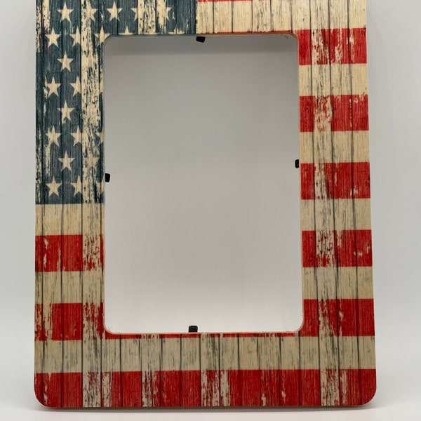 Wooden American Flag picture frame
