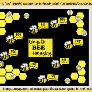 Ways to "BEE" amazing bulletin board kit for nurses' office, school health, teacher, classroom decor instant download (PDF)