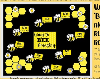 Ways to &quot;BEE&quot; amazing bulletin board kit for nurses&#39; office, school health, teacher, classroom decor instant download (PDF)