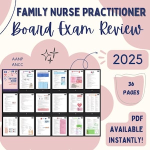 Riassunto dell'esame di maturità FNP, guida allo studio, opuscolo con informazioni condensate per gli esami di maturità AANP/ANCC 2025 (download immediato in formato PDF)