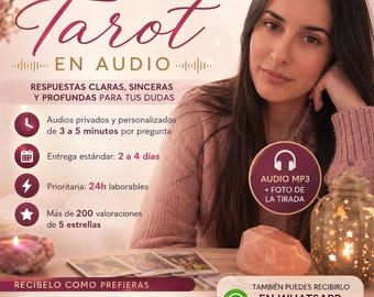 Same Day Tarot Reading in Spanish: love, work, health, money or general... Receive your reading in MP3 format!