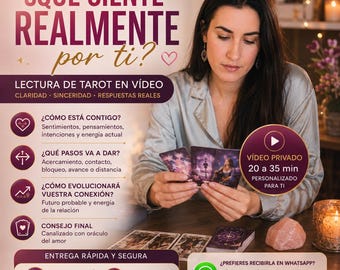 SAME DAY What does he/she feel for me? Tarot reading on video | Love, feelings, future and steps | Video of approximately 20-35 minutes.