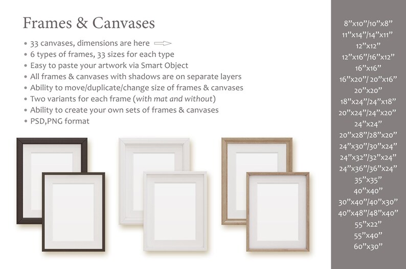 Frame All Variant ENGLISH COTTAGE Frame Mockups | Adjustable Frames | Blank Wall ...