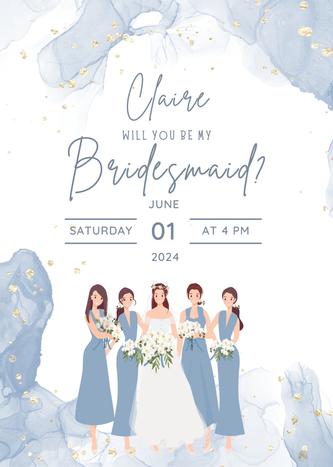 Bridesmaid Proposal Template - Etsy