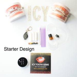 DIY Tooth Gem Kit with UV Light – Starter Set, Dental Adhesive, Crystals, Unisex Teeth Jewelry, At-Home Smile Kit, Instructions Included