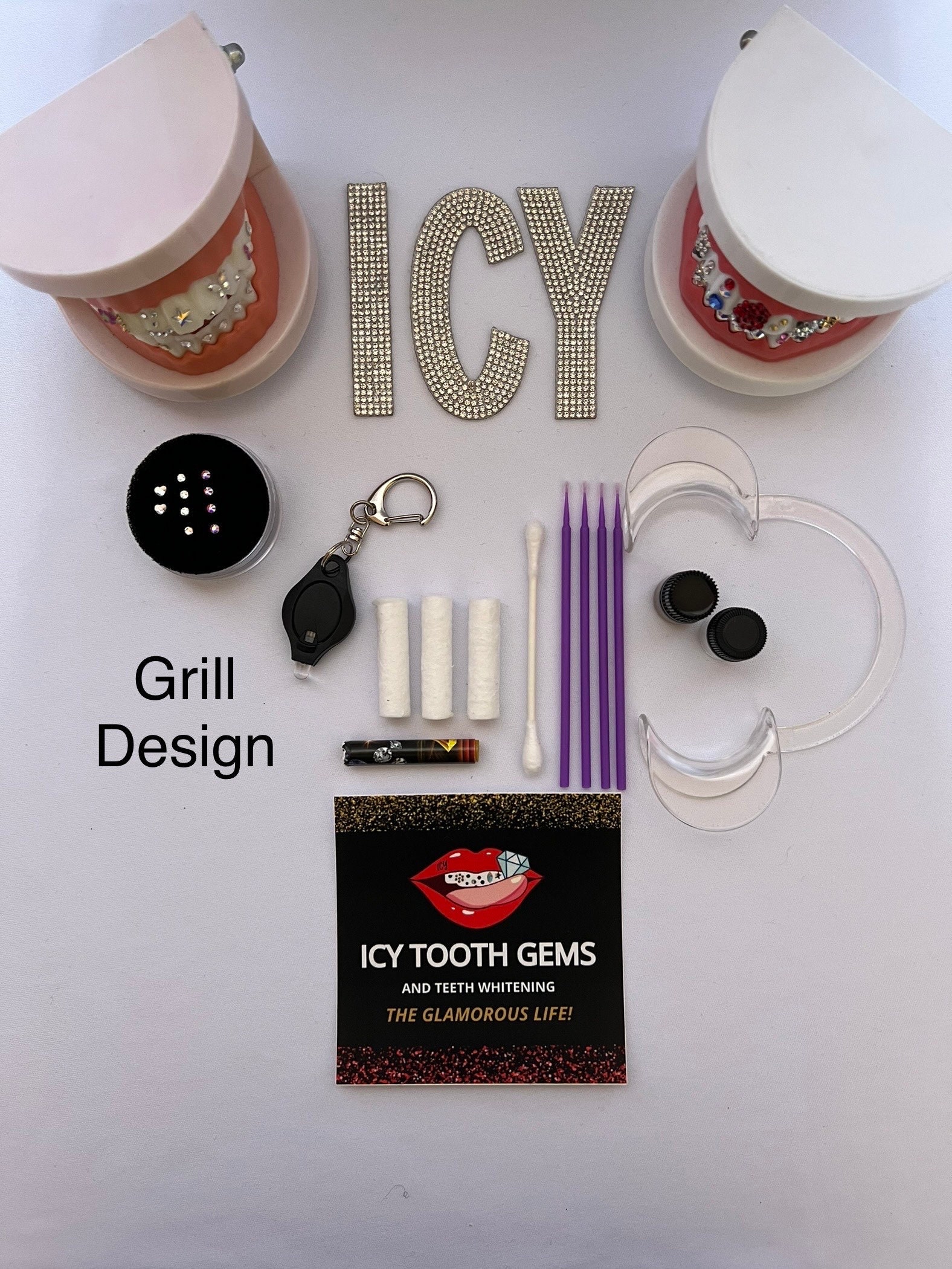Summer Sale- DIY Teeth Gems Kit- Tooth Crystal Set with Glue UV Light &  Gems Picker- Great Tooth Jewelry Gems Kit for DIY Use- Professional 20  Pieces
