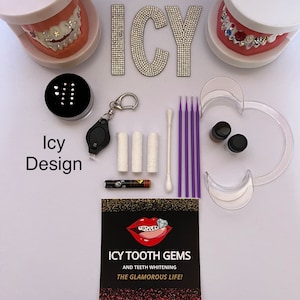  FRCOLOR 30 Pcs Teeth Gems Teeth Jewelry Gems Teeth Jewelry Kit  Tooth Gem Kit Heart Nail Charm Flatback Rhinestones Tooth Gems Sticker Nail  Kits Chemicals Crystal Reflective 3D : Beauty 