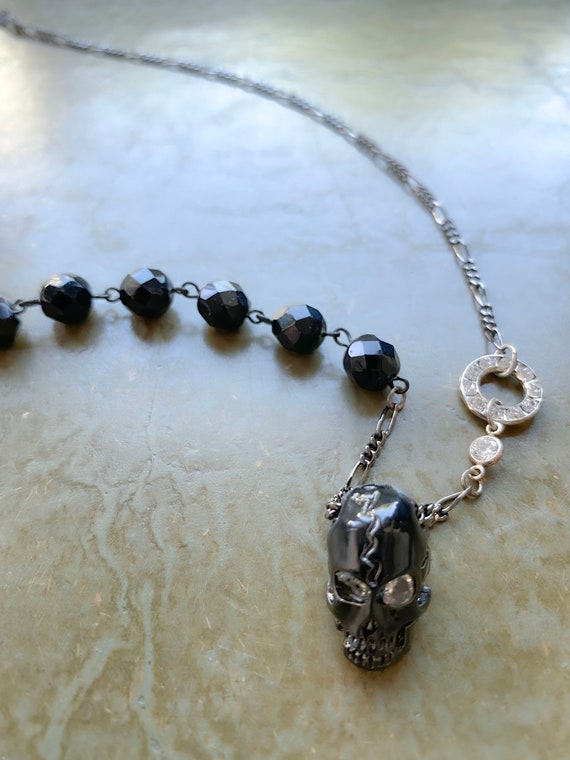 Gothic Skull Crystal Necklace - image 4