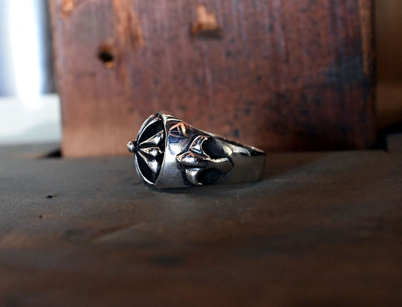 Sterling Gothic Cross Ring - image 3