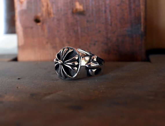 Sterling Gothic Cross Ring - image 2