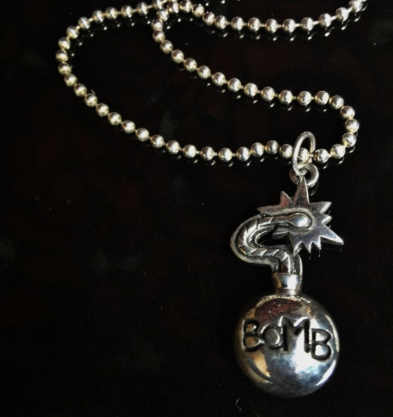 Sterling Cherry Bomb Necklace - image 1