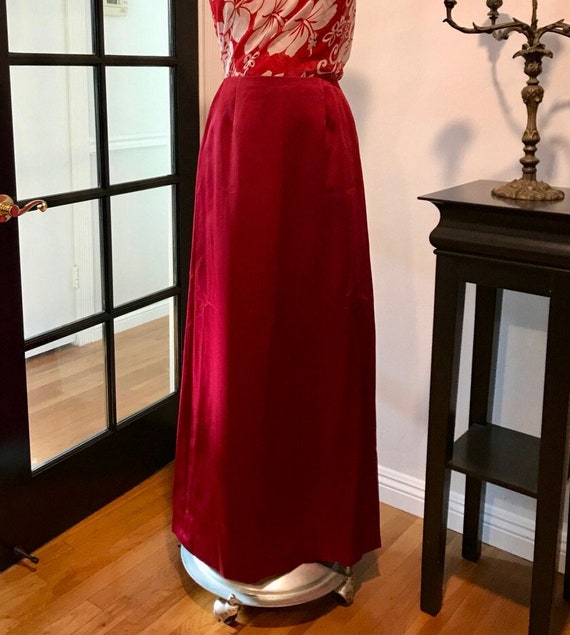 Vintage Nicole Miller Red Satin Ball Skirt