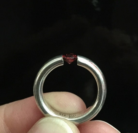 Garnet Stacking Ring - image 2