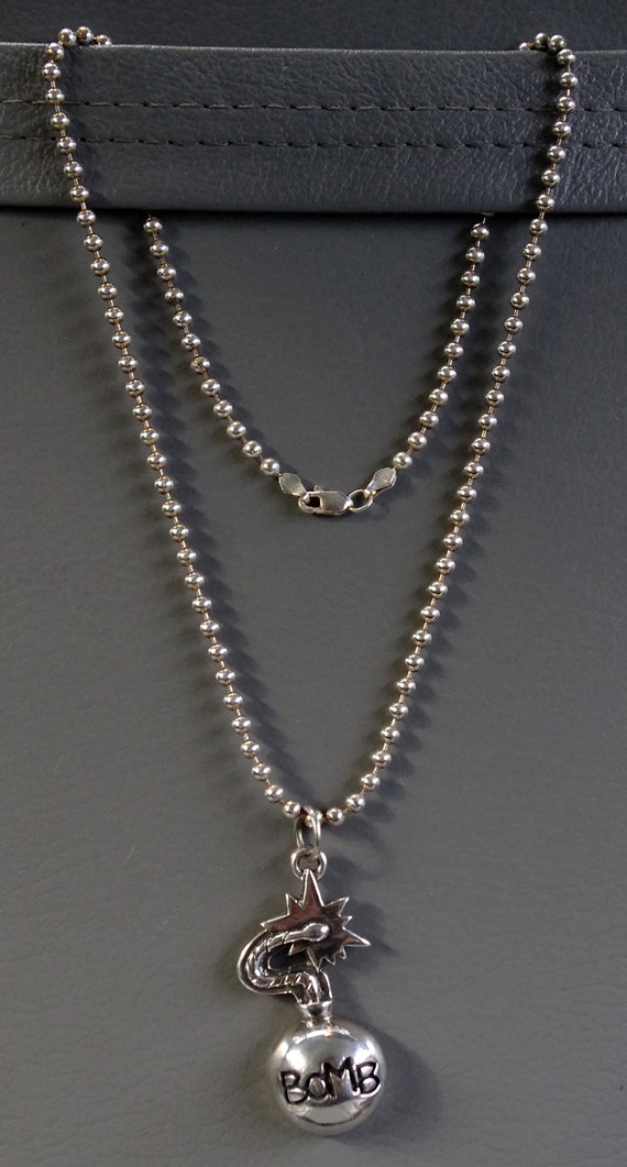 Sterling Cherry Bomb Necklace - image 3