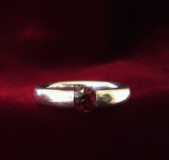 Garnet Stacking Ring - image 1