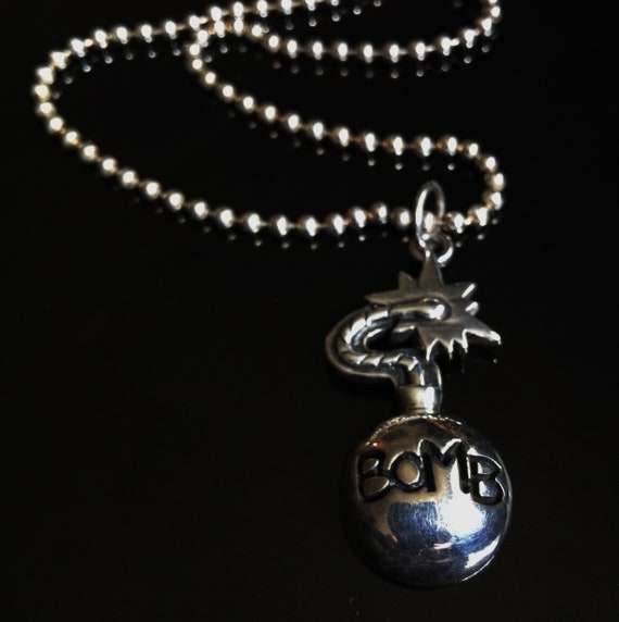 Sterling Cherry Bomb Necklace - image 2