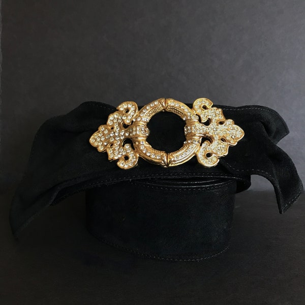 Monise Jeweled Suede Belt